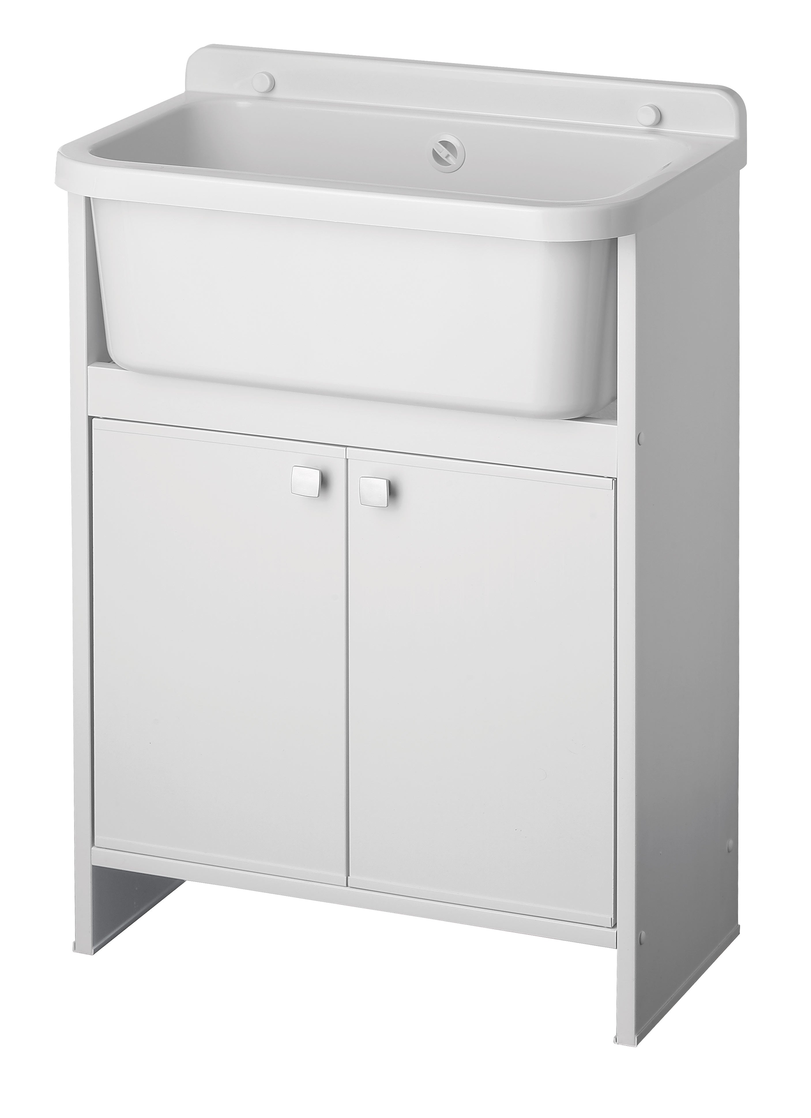 Lavatoio salvaspazio con kit di scarico 55x34x80