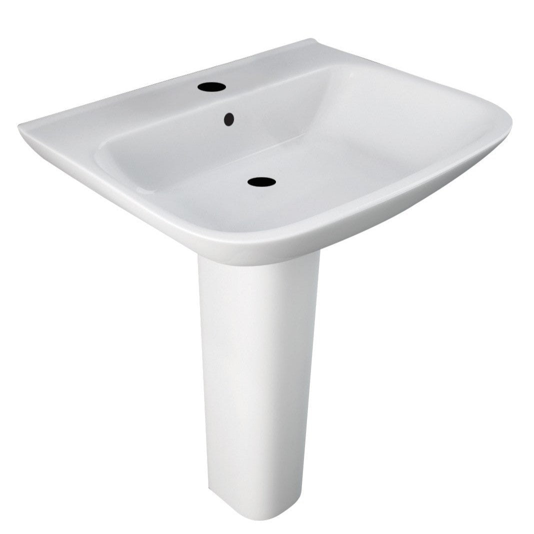 Lavabo con colonna in ceramica serie Origin