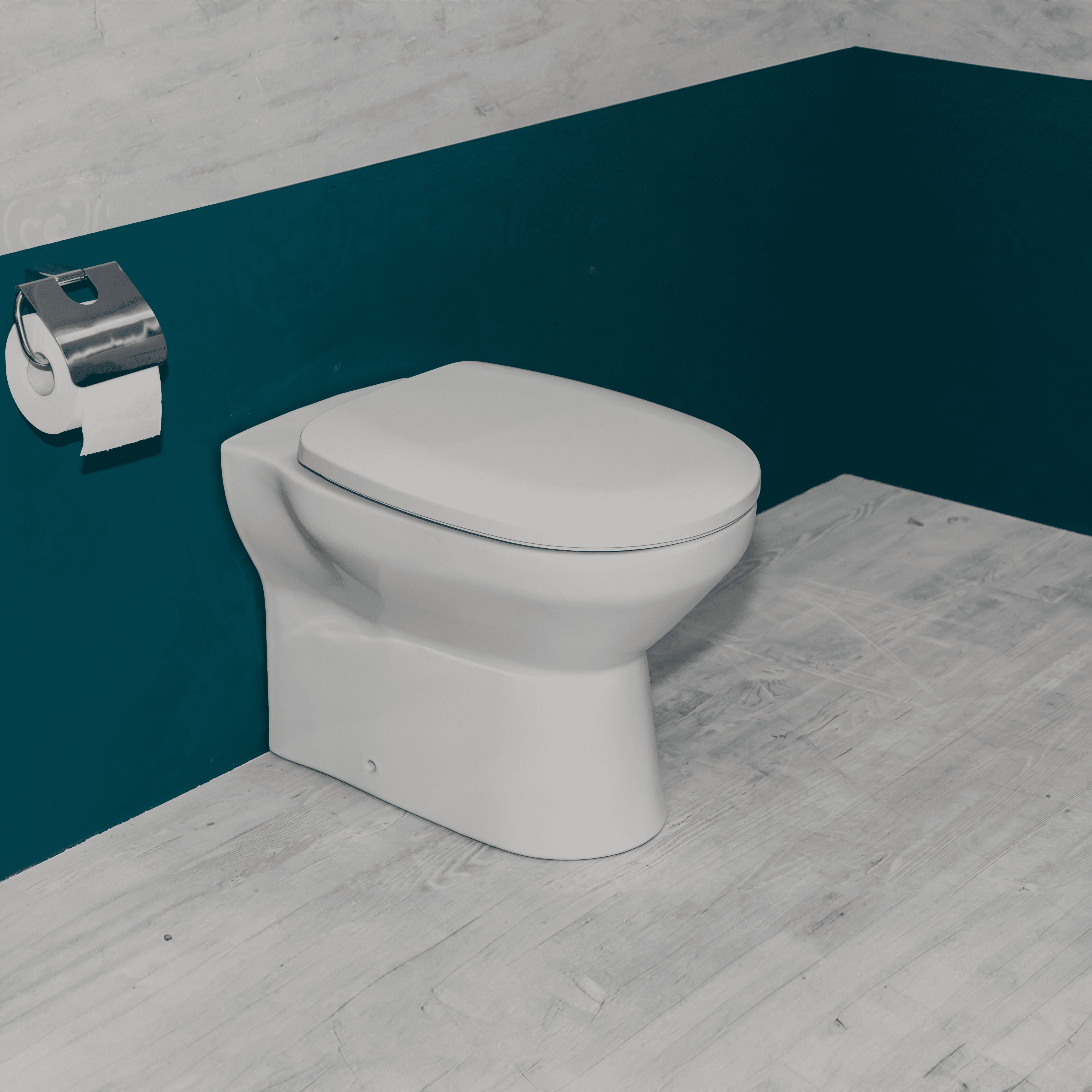 Coppia sanitari Candy: bidet + WC filo muro con sedile soft close