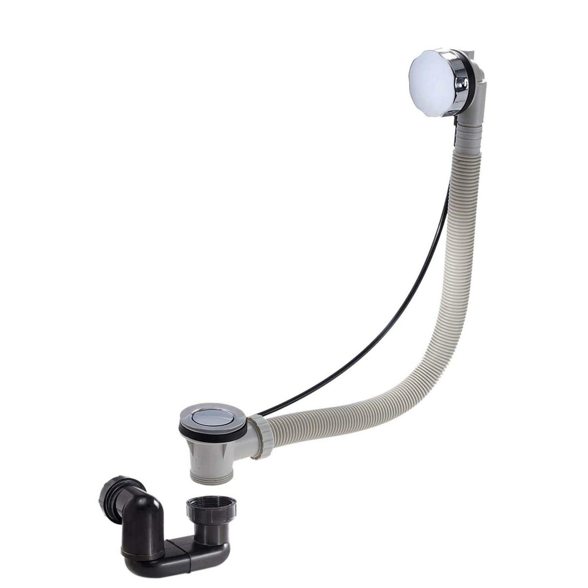 Colonna vasca in plastica con cavo in acciaio inox e sfione 1"1/2"