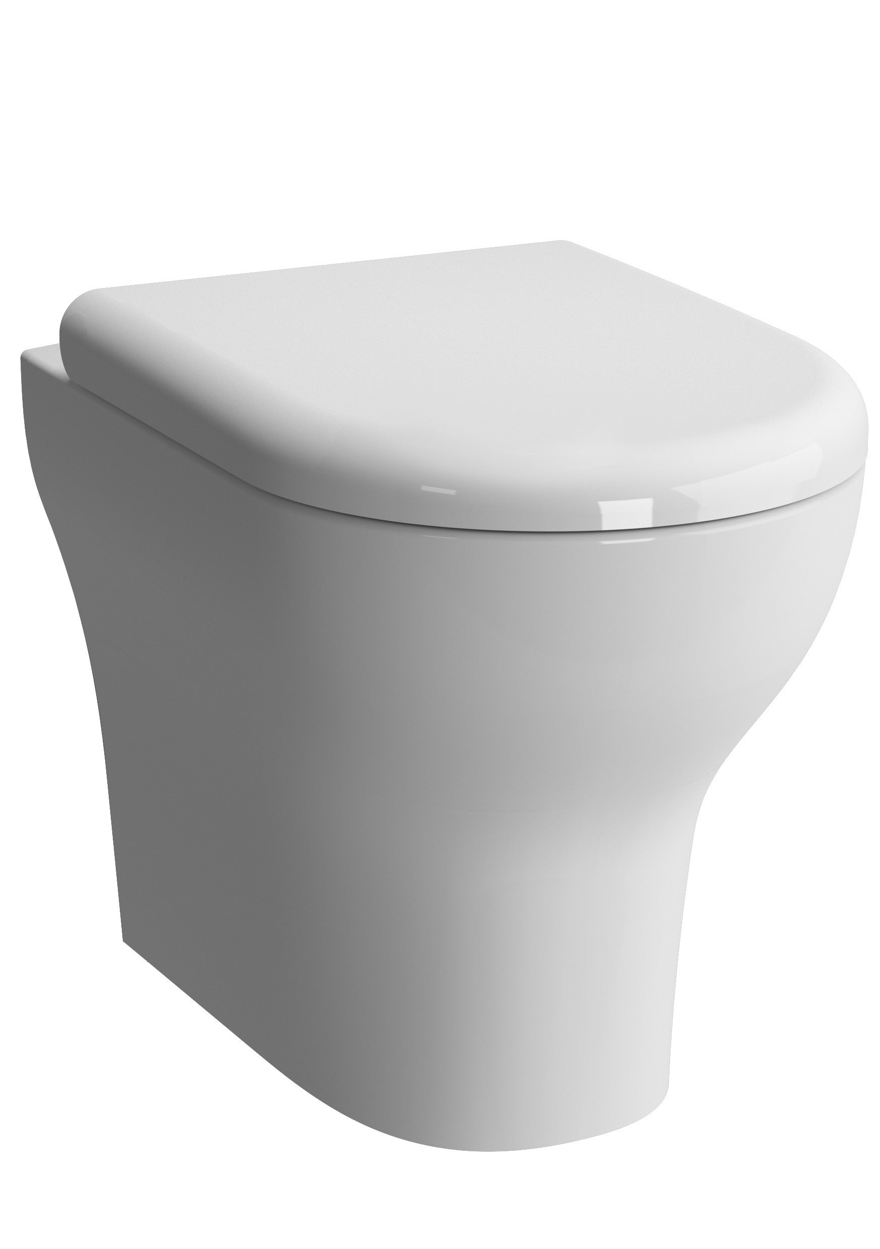 Coppia sanitari in ceramica filomuro Zentrum: bidet + WC con sedile softclose