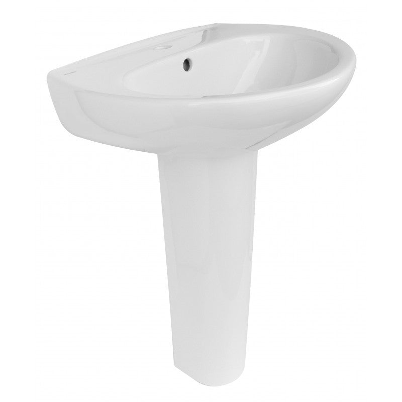 Serie completa di sanitari tradizionali a terra Magic lavabo con colonna 55 cm + bidet + WC con sedile incluso