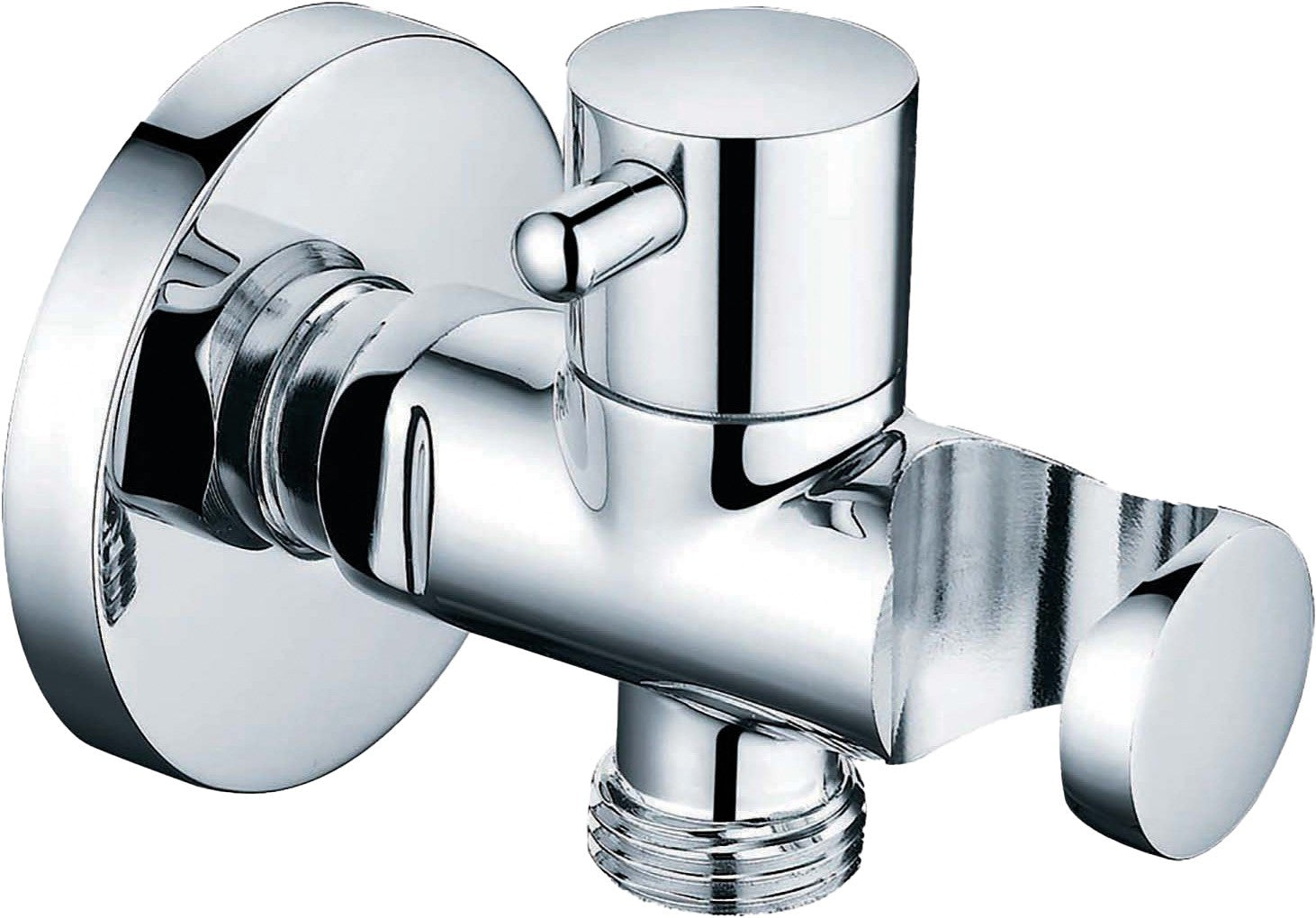 Presa acqua tonda con supporto e chiusura MM1/2"