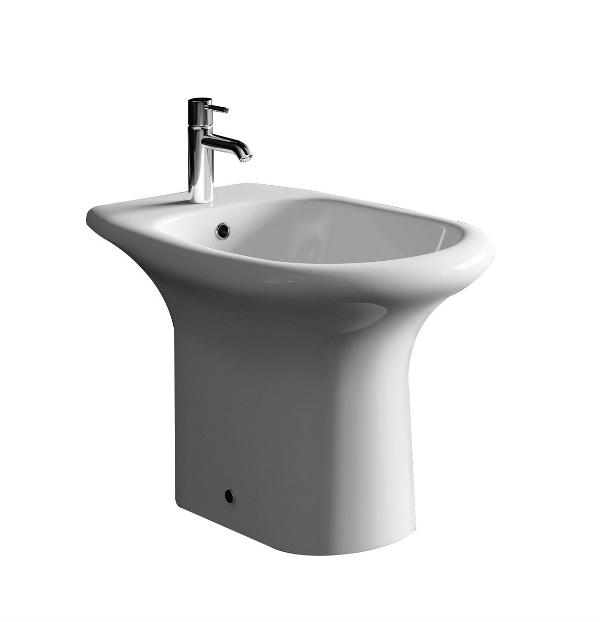 Sanitari tradizionali a terra Rak serie completa di lavabo 65 cm  con colonna + bidet + WC monoblocco con cassetta con sedile Orient