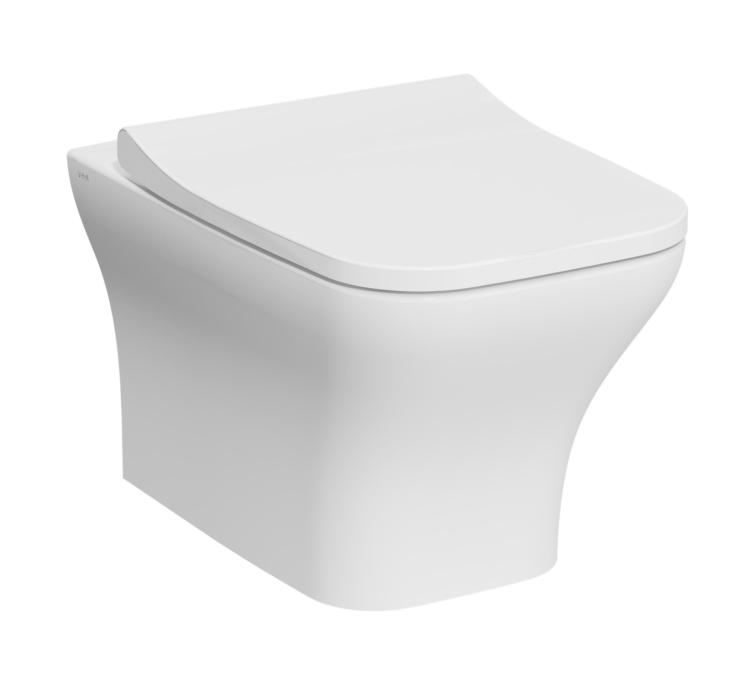 WC sospeso rimless 54 cm con sedile termoindurente rallentato bianco Mia Square